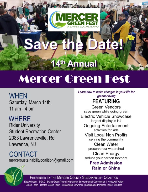 Save the Date for the 2020 Mercer Green Fest Sustainable Ewing Green Team